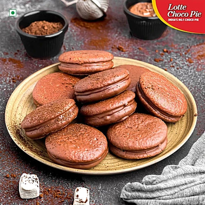 Lotte Choco Pie - Original, With Rich Marshmallow, 23 g (Pack of 18)