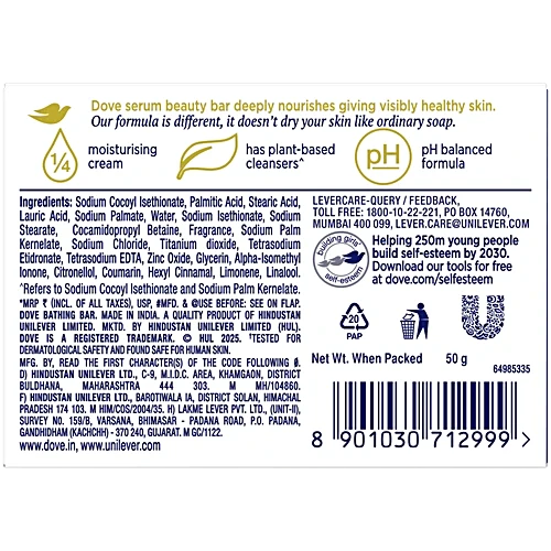 Dove Nutrient Serum Soap Bar, 50 g