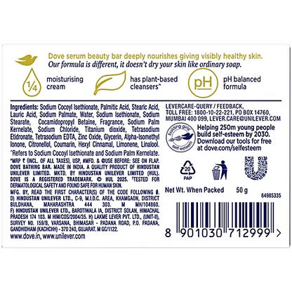 Dove Nutrient Serum Soap Bar, 50 g