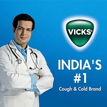 Vicks VapoRub With Menthol, Camphor & Eucalyptus Oil - Relieves Cold & Cough, Clears Blocked Nose, 10 ml Box