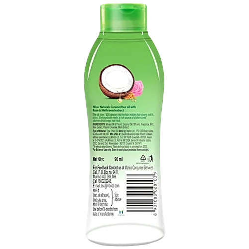 Nihar Hair Oil - Naturals Rose, 90 m