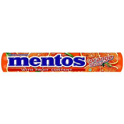 Mentos Chewy Dragees - Orange Flavour, 28.6 g