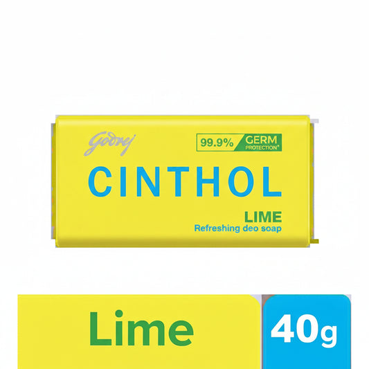 Cinthol Refreshing Deo Lime Bath Soap, 99.9% Germ Protection, 40 g