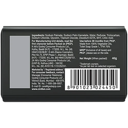 Cinthol Health Intense Deo Fragrance Bath Soap, 99.9% Germ Protection, 40 g