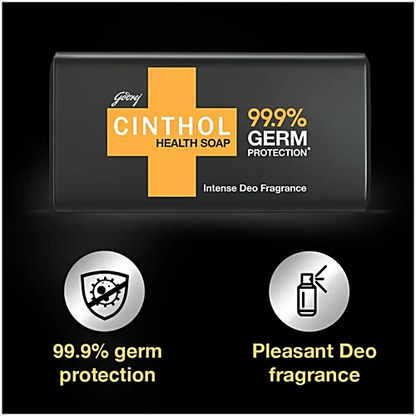 Cinthol Health Intense Deo Fragrance Bath Soap, 99.9% Germ Protection, 40 g
