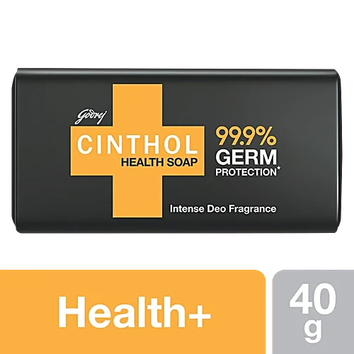 Cinthol Health Intense Deo Fragrance Bath Soap, 99.9% Germ Protection, 40 g