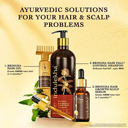 Indulekha Bringha Hair Fall Control Shampoo, 180 ml