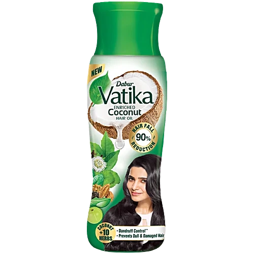 Dabur Vatika Enriched Coconut Hair Oil - With 10 Herbs, 300 ml