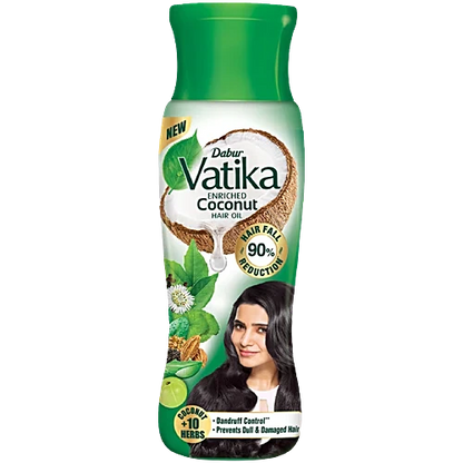 Dabur Vatika Enriched Coconut Hair Oil - With 10 Herbs, 300 ml