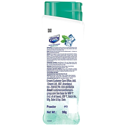 Dermi Cool Prickly Heat Powder Menthol Regular, 90g