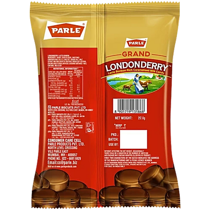 Parle Grand Londonderry Lacto Bonbon Rich Caramelised Milk Candy, 217.8 g