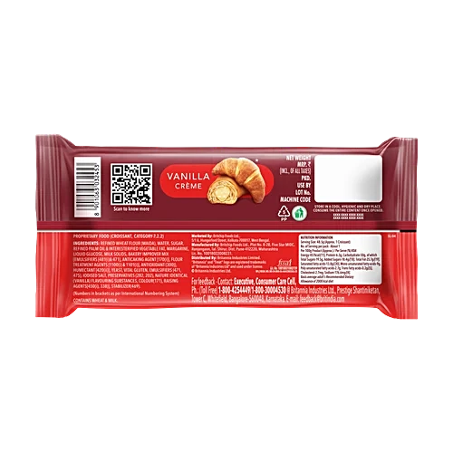 Britannia Treat Vanilla Creme Croissant, 48.5 g