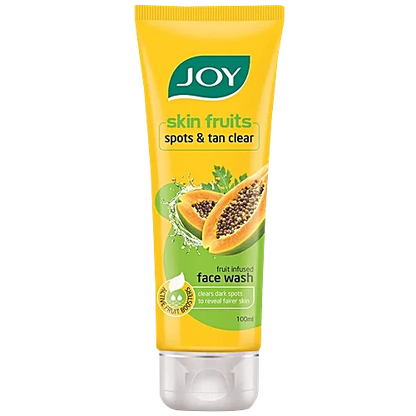 Joy Skin Fruits Spots & Tan Clear Papaya Face Wash - For Normal To Dry Skin, 100 ml