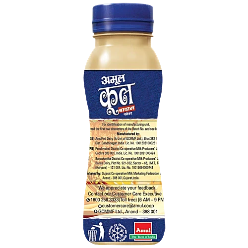 Amul Kool Classic Flavoured Badam Milk, 180 ml PET Bottle