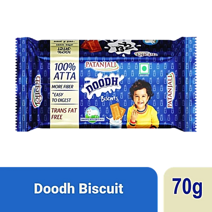 Patanjali Doodh Biscuits, 70 g (Pack of 10)