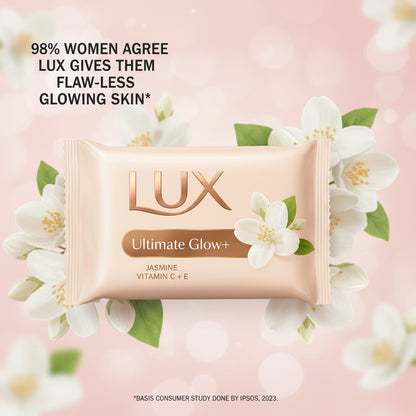 Lux Advanced Ultimate Glow+, Jasmine, Vitamin C+E, 43 g