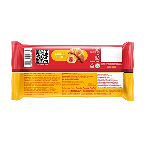 Britannia Treat Mixed Fruit Croissant, 50.5 g