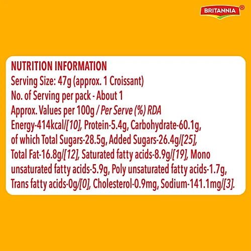 Britannia Treat Mixed Fruit Croissant, 50.5 g