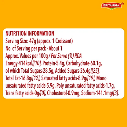 Britannia Treat Mixed Fruit Croissant, 50.5 g