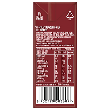 Smoodh Chocolate Flavoured Milk, 80 ml Tetra Pak