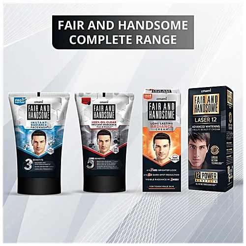 Fair And Handsome Long Lasting Radiance Cream, 2X Spot Reduction, 7 Hrs Brighter Look, Pro-Peptide Face Cream For Men, 30 g