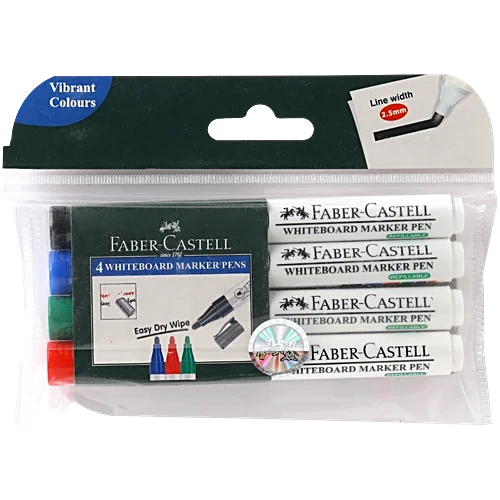 Faber Castell Whiteboard Marker Pen - Easy Dry Wipe, Vibrant Colours, 1 pc