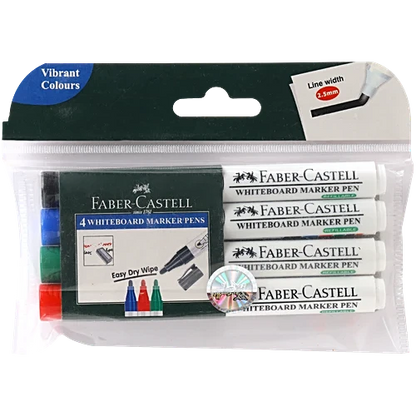 Faber Castell Whiteboard Marker Pen - Easy Dry Wipe, Vibrant Colours, 1 pc