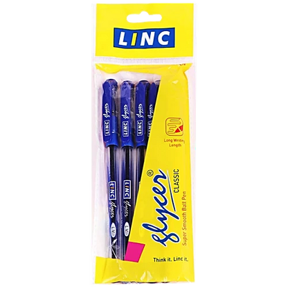 Linc Glycer Roller Ball Pen - Blue, 1 Packet, 5 Pcs