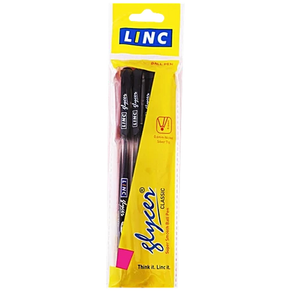 Linc Glycer Roller Ball Pen - Black, 1 Packet, 5 Pcs