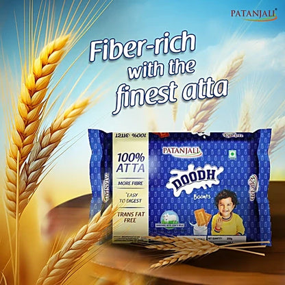 Patanjali Doodh Atta Biscuits, 255 g Pouch