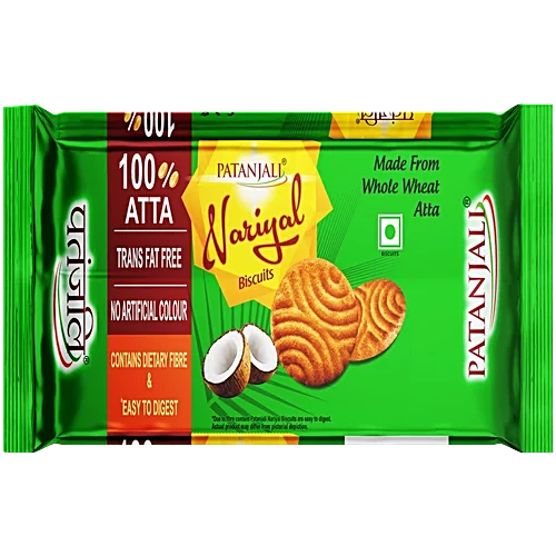 Patanjali Nariyal Biscuits, 204 g