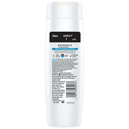 Pantene Hair Science Healthy Shine Shampoo, 180 ml