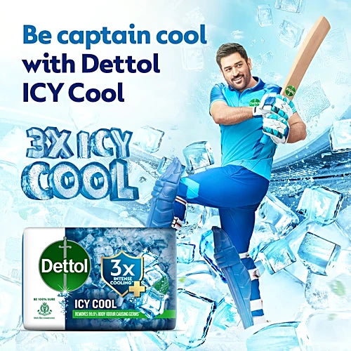 Dettol Icy Cool Soap, 100 g (Pack of 5)