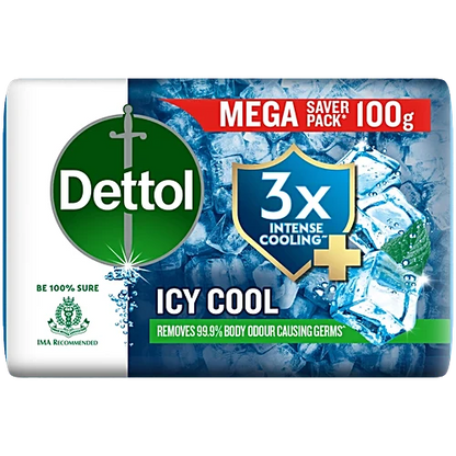 Dettol Icy Cool Soap, 100 g (Pack of 5)