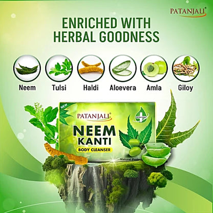 Patanjali Neem Kanti Body Cleanser Soap, 150 g (Pack of 4)