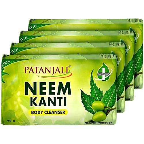 Patanjali Neem Kanti Body Cleanser Soap, 150 g (Pack of 4)