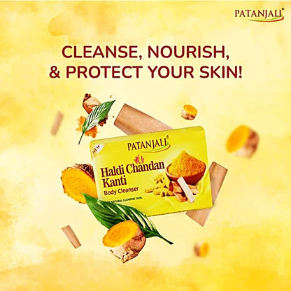 Patanjali Haldi Chandan Kanti Body Cleanser Turmeric Sandalwood Soap, 45 g