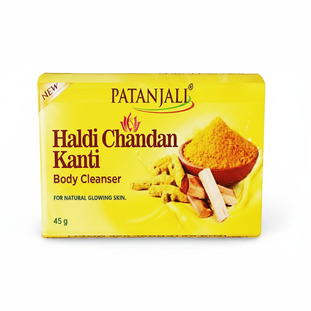 Patanjali Haldi Chandan Kanti Body Cleanser Turmeric Sandalwood Soap, 45 g