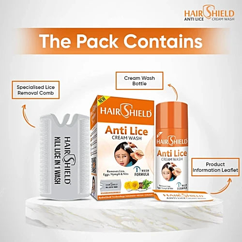 Hairshield Anti Lice Cream Wash, 30 ml