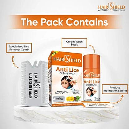Hairshield Anti Lice Cream Wash, 30 ml