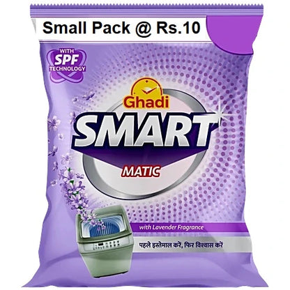 Ghadi Smart Matic TopFront Load Lavender Fragrance Detergent Powder, 85 g