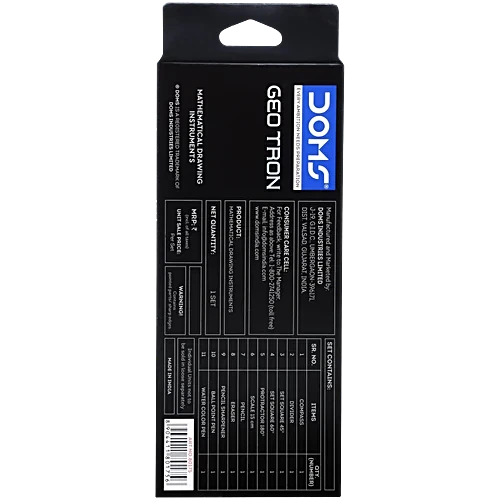 Doms Geo Tron Mathematical Drawing Instrument Box, 1 pc