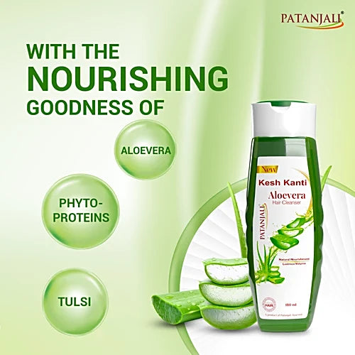 Patanjali Kesh Kanti AloeVera Hair Cleanser, 180 ml