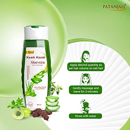 Patanjali Kesh Kanti AloeVera Hair Cleanser, 180 ml