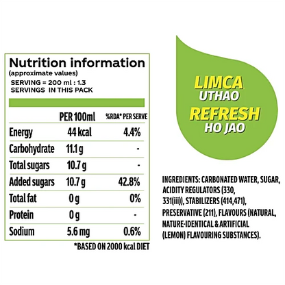 Limca Lemon, 250 ml Bottle
