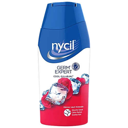 Nycil Germ Expert Prickly Heat Powder - Cool Gulabjal, 50 g