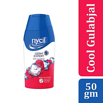 Nycil Germ Expert Prickly Heat Powder - Cool Gulabjal, 50 g