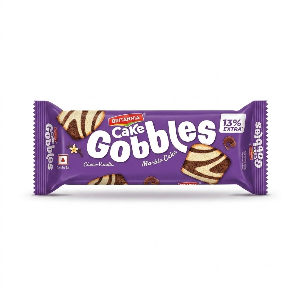 Britannia Gobbles Marble Cake - Choco Vanilla, 34 g