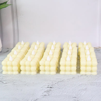 Led Flameless Cube Decorative Candles (24 Pc)