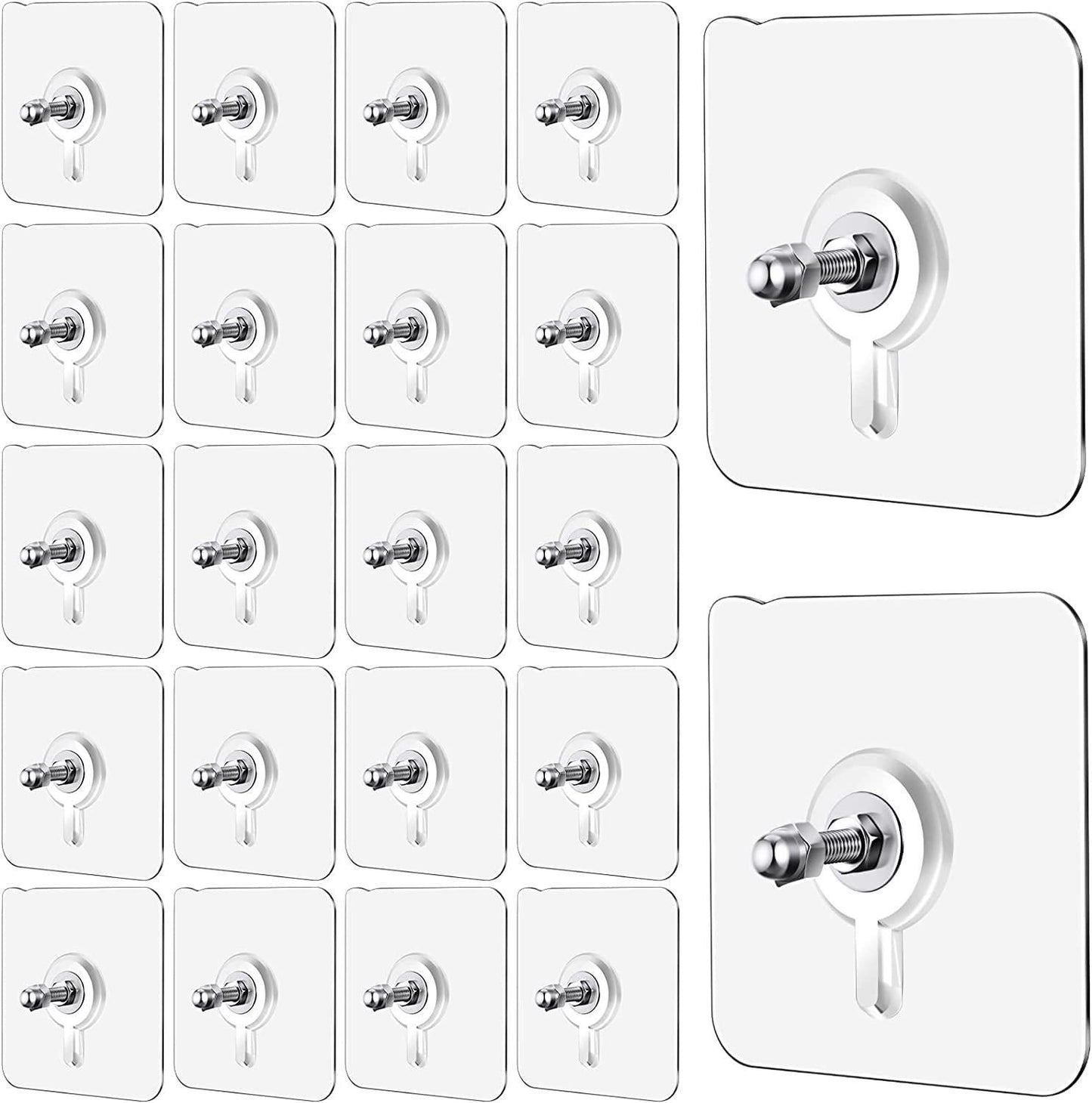 Wall Mount Screw Hooks for Kitchen Bathroom Bedroom Living Room 10 Pcs